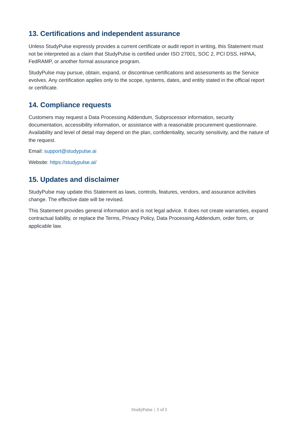 Compliance page 5