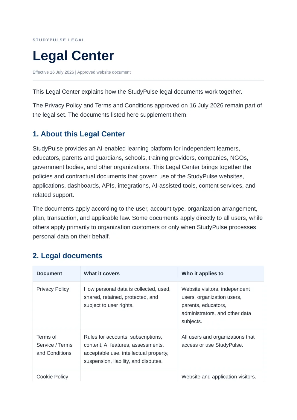 Index page 1
