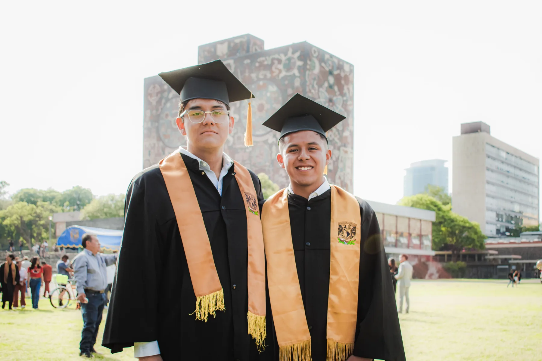 Graduates celebrating achievement