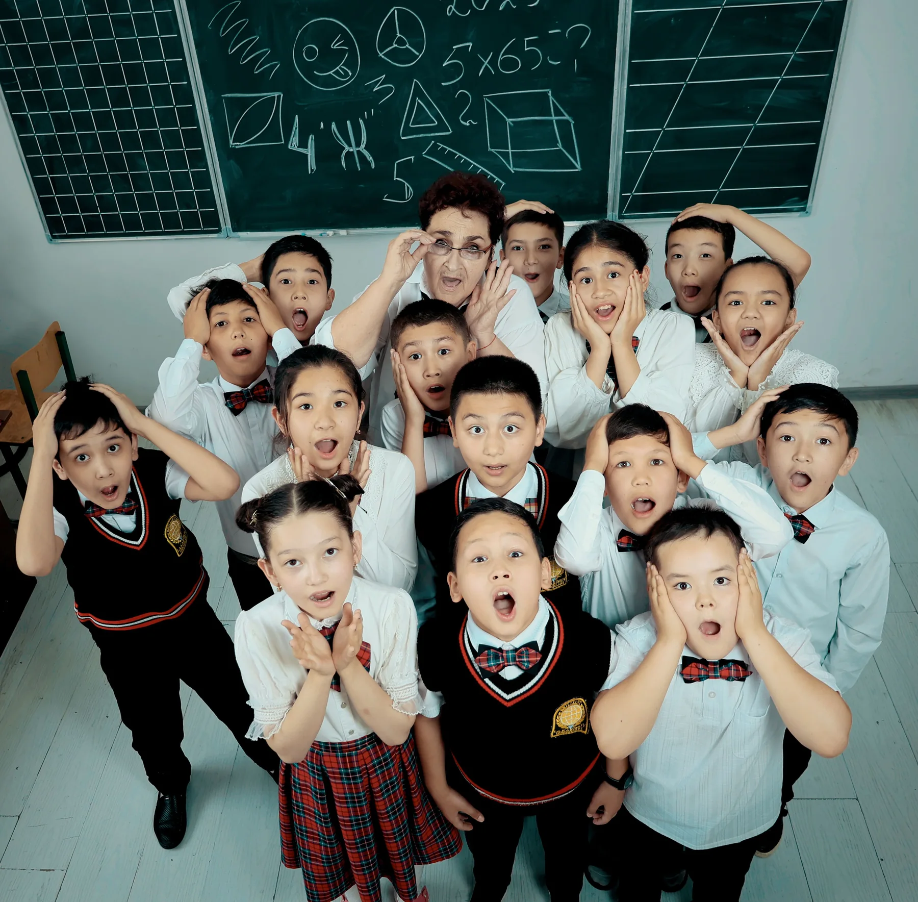 School children in a classroom